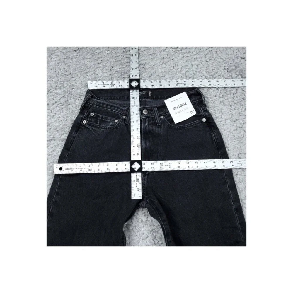 Abercrombie Men's 90s Loose Fit Jeans Black Authentic Rigid Denim Size 28 x 34
